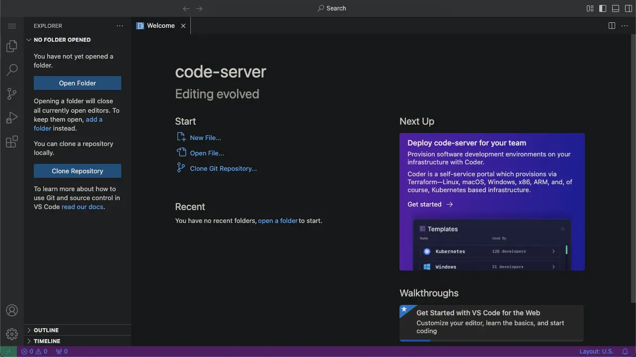 Code-Server 界面